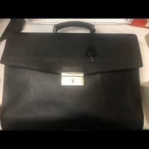 Authentic Prada Black Briefcase